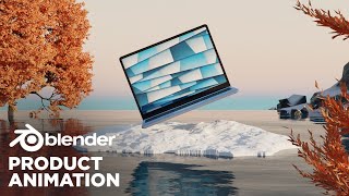 3D Product Animation in Blender 3D  Microsoft Surface Laptop Animation [upl. by Euqnom]