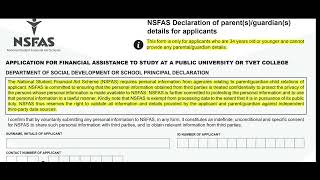 How to fill📝 in NSFAS form for students who are supported by social workers💳 Yourhonuren viral [upl. by Gardal]