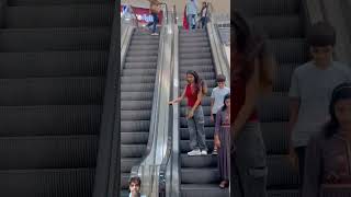 back snatching prank😜 in escalator prank funny reaction funnyprank viralprankvideo shortsfeed [upl. by Selda27]