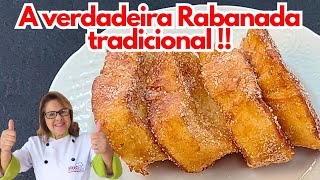 APRENDA A FAZER RABANADA TRADICIONAL RECEITA PORTUGUESA SIMPLES E DELICIOSA [upl. by Erdnaed]