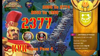 🔴KVK 2377  Update KVK PASS 4 2890 Vs 2774  2650 Vs 1900rok games game f2pgamingriseofkingdoms [upl. by Adnana565]