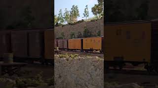 Class A 1218 pulling box car train through rimrock [upl. by Clywd]