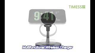 15w zinc alloy abs 4 in 1 wireless charging station with pdqc30 for multiple devices [upl. by Troy666]