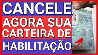 CANCELE AGORA SUA CNH CARTEIRA DE HABILITAÇÃO  SE AINDA PODE [upl. by Frech]