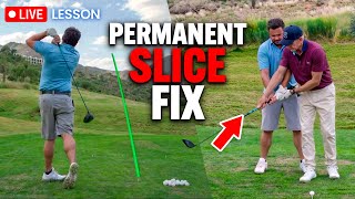 Hank Haney Fixes High Handicap Golfers Nasty Slice Live [upl. by Ozneral]