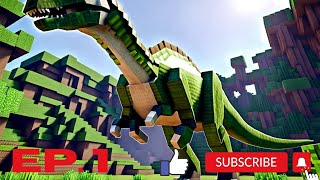 SURVIVING DINOSAURS Ep 1  Minecraft [upl. by Callida869]