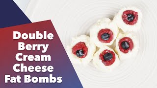 Keto Double Berry Cream Cheese Fat Bombs Recipe [upl. by Verdi]