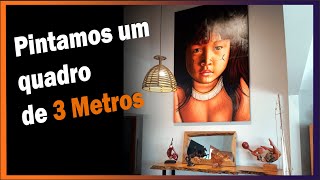 Pintamos um quadro de 3 metros [upl. by Eilujna]