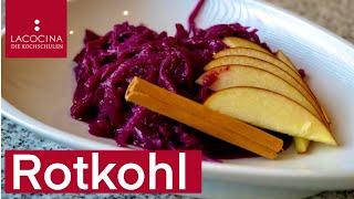 Rotkohl mit Äpfeln wie von Oma selber machen  Rezept  La Cocina [upl. by Asiar902]