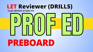 PROF ED LET REVIEWER MUST WATCH New TOS [upl. by Eittam]