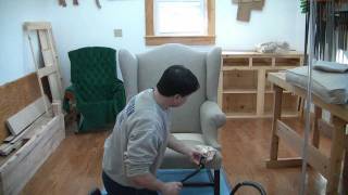 How To Reupholster A Wing Chair Pt 23 [upl. by Nanyt]