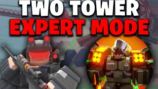 SOLO EXPERT MODE WITH 2 TOWERS  TOWER DEFENSE X ROBLOX [upl. by Anatnahs160]