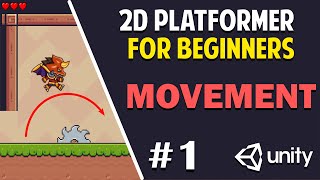 Unity 2D Platformer for Complete Beginners  1 PLAYER MOVEMENT [upl. by Hasin]