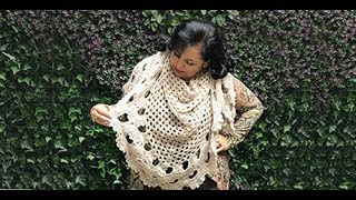 TEJE CHAL DE ANGORA  CROCHET FÁCIL Y RÁPIDO  YO TEJO CON LAURA CEPEDA [upl. by Eileme]