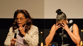 The Color Purple QampA Taraji P Henson breaks down in tears Oprah talks NAACP protesting the movie [upl. by Nos930]