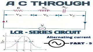 LCRSERIES CIRCUIT resonance bandwidth  QUALITY FACTORAlternating Current PART 5 [upl. by Trenna142]