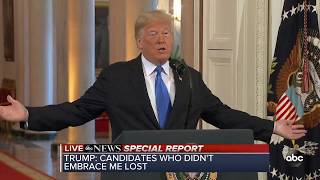 President Trump speaks at WH after 2018 midterm election night  ABC News [upl. by Airotkciv]