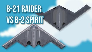 America’s Future Next Generation Stealth Bomber The B21 Raider vs B2 Spirit [upl. by Kidder]