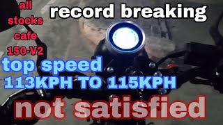 motorstar cafe 150V2 top speed record breaking [upl. by Utir810]