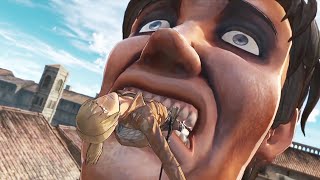 Attack On Titan 1 Wings of Freedom PS4 All Death Scenes  Soldiers and Titans Deaths [upl. by Abernathy]