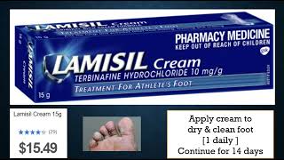 Lamisil cream 1D for 14 days tinea fungus terbinafine athelets foot OTC Roze pharm [upl. by Tomi]