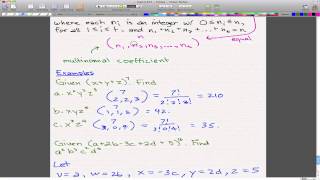 Discrete Math 1  Tutorial 10 Multinomial Theorem Examples [upl. by Phillipp]