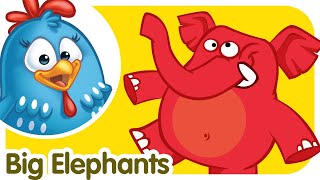 10 Big Elephants  Lottie Dottie Chicken  Nursery Rhymes For Kids [upl. by Telracs]