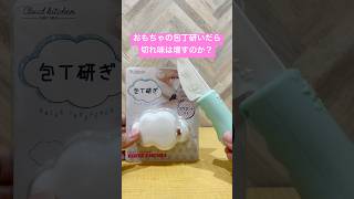 おもちゃの包丁を包丁研ぎで研いだら切れ味は増すのか？ shorts おもしろ動画 funnyvideo やってみた 検証 [upl. by Kosey]