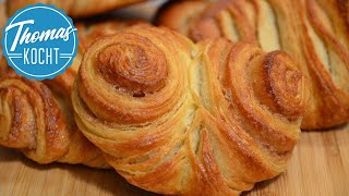 Franzbrötchen selber machen  das berühmte Hamburger Zimtgebäck  Thomas kocht [upl. by Lapo122]