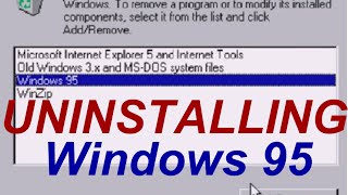 UNINSTALLING Windows 95 [upl. by Iramat]