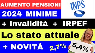 🔴AUMENTO PENSIONI 2024 💶  Riforma IRPEF  Tagli Pensioni 👉 LO STATO ATTUALE [upl. by Ahsilak]