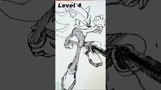 Pendrawing speed Shadow in different Level drawing art shorts sonic [upl. by Eigger]