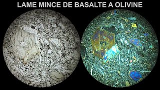 Basalte à olivine Immersion 360° LPnA vs LPA x 40 [upl. by Akinyt457]