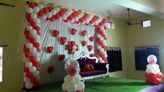 Joyfun balloon decoration  new balloon decoration ideas birthday decorationsagai stage decoration [upl. by Hare]