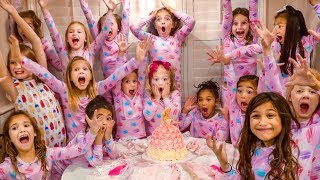 Everleighs Giant Birthday Party Sleepover With 15 Girls [upl. by Ane]