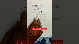 Arrhenius Equation  Chemical kinetics shorts chemistry class12 pszchemistry [upl. by Wye542]