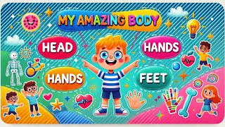 Parts of Body  Kids Edition learning kidsvideos face head eyes nose [upl. by Torp]