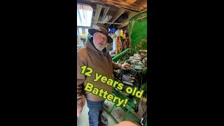 12 Year Old John Deer Battery SECRET Revealed johndeere tractorvideo tips [upl. by Ardnazxela]