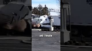 Idiot Tries To Beat Rail Road Crossing [upl. by Shorter122]