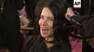 Models get ready backstage at the Victorias Secret fashion show Adriana Lima says she plans to go [upl. by Salsbury]