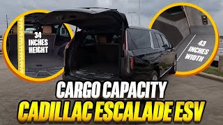 2023 Cadillac Escalade ESV  True Cargo Capacity Given In Inches [upl. by Winton]