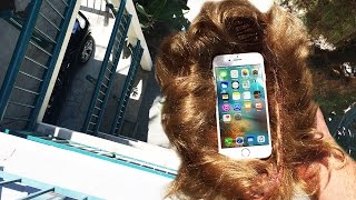 Can Donald Trumps Hair Protect iPhone 6s from Extreme 50 FT Drop Test [upl. by Luing]