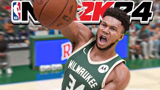 Giannis is OVERPOWERED in NBA 2K24 Player Control [upl. by Meeharbi414]