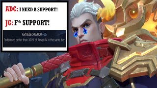 Wild Rift JARVAN SUPPORT OMG REPORT IM AFK [upl. by Yntruoc]