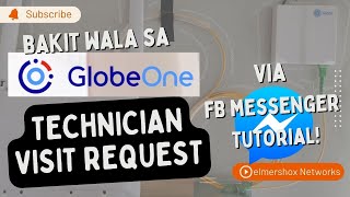 GLOBE LOS repair Technician Visit Request via FB Messenger globeathome [upl. by Biggs]