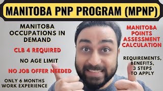 Manitoba PNP Program for Canada PR  Manitoba Immigration MPNP Canada  Manitoba PNP Program LAA [upl. by Forest]