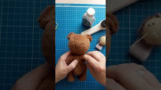 Stuff the teddy bears body with sawdust  Teddy bear sewing  tutorial teddybear teddy bear [upl. by Therine]