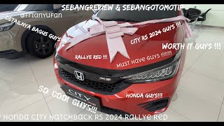 Review Honda City Hatchback RS 2024 Rallye Red [upl. by Hanikahs]