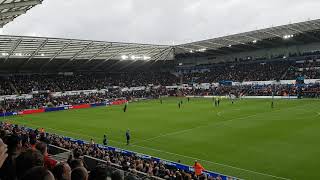 Aftermath of Swansea opening goal vs Reading and Celina song 2892019 [upl. by Hagan]