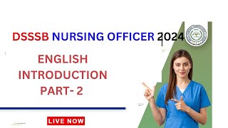 DSSSB ENGLISH INTRODUCTION PART2 dsssb2024 pgt dsssbnursing dsssbpreviousyear [upl. by Ahsiuqal794]